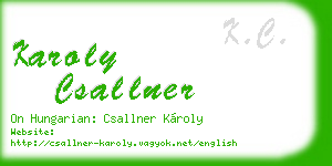 karoly csallner business card